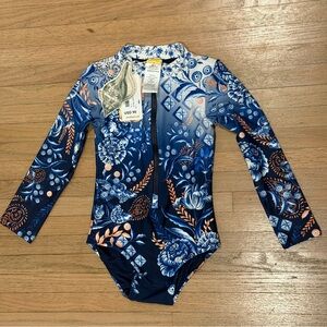 NWT Agua Bendita Blue Rashguard Swimwear